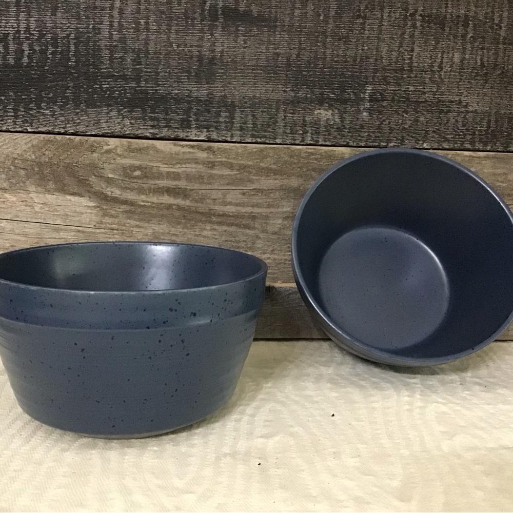 Bee & Willow Blue Speckled Cereal Bowls Set of 2
